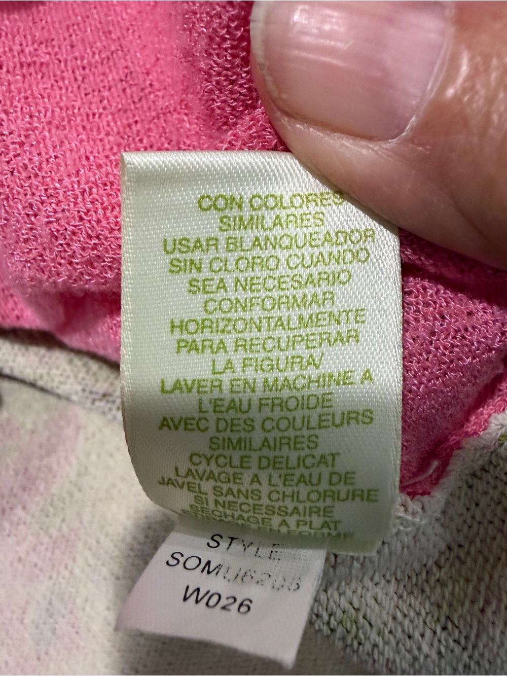 Sigrid Olsen Pink & Olive Paisley Keyhole Long-Sleeve Top - Picture 10 of 10